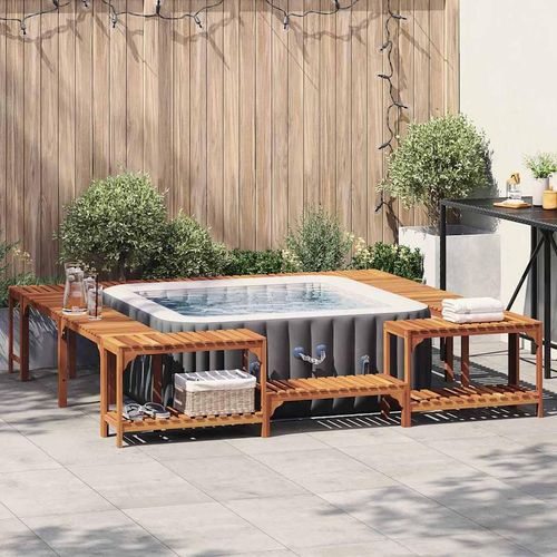Möbel Whirlpool-Umrandung Braun 250 x 250 cm - Poolzubehör 3334765