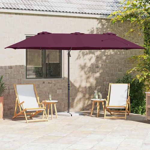 Möbel Garten-Kantilever-Pergola mit Schloss Bordeauxrot Groß - Sonnensegel 42003381