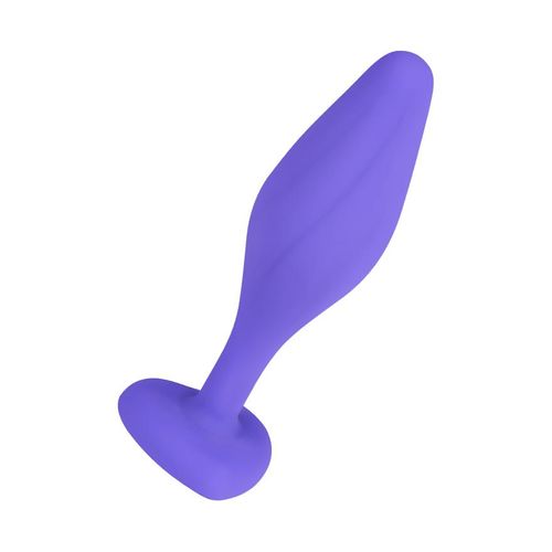 Schlanker Silikon-Analplug mit herzförmiger Basis, 10,5 cm
