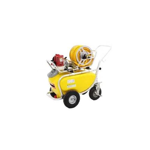 Membranpumpe GeoTech SP 1050 2S aus Aluminium auf Wagen mit 2-Takt Motor - Öl-Benzin-Gemisch