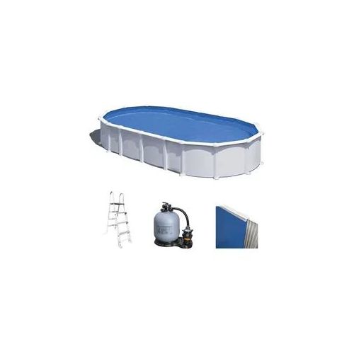 Gre Haiti Oval 730x375x132cm - Oberirdischer Stahlpool - mit unterirdischen Stäben