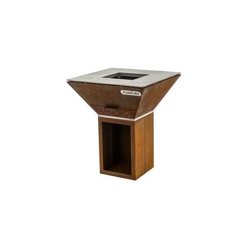 Holzkohlegrill COLORADO - 80x80 cm Grillrost - Gehäuse komplett aus Corten