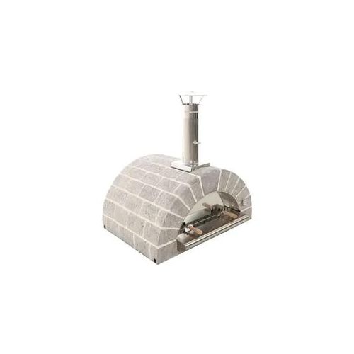 AgriEuro FAMILY STONE - Holzbackofen für den Außenbereich - grau - 4 Pizzen - 80X60