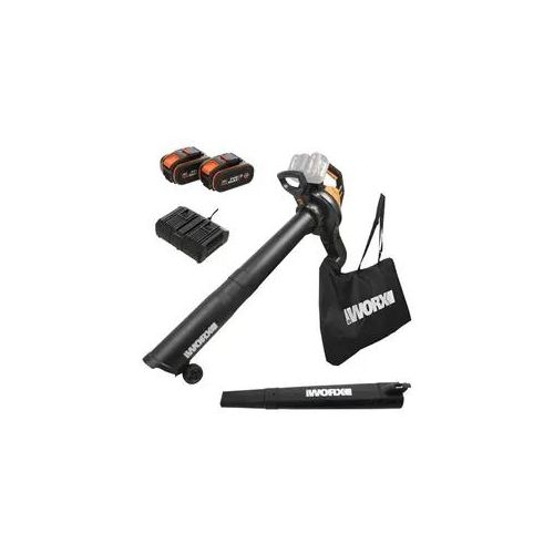 3-in-1- Akku-Laubbläser und -sauger WORX WG583E - 2 x 20-V-Akkus - 4Ah