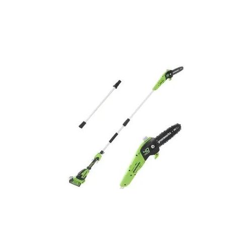Akku-Astkettensäge Greenworks G40PSF 40V - mit Schultergurt und Teleskopschaft- Batterie 2A