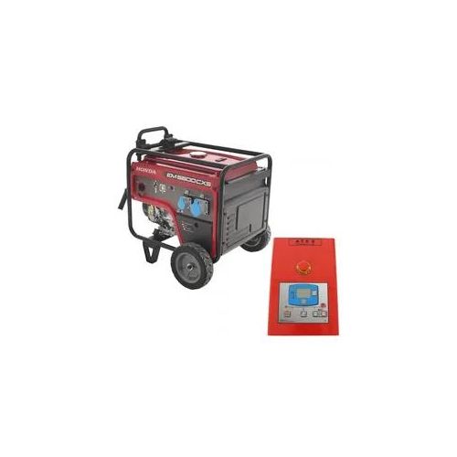 Honda EM 5500CXS - Benzin-Stromerzeuger mit Rädern und AVR-Regelung 5.5 kW - Dauerleistung 5 kW - 230V + ATS