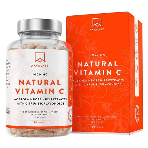 AAVALABS Vitamin C Acerola Camu-Camu Hagebutte Kps 180 St