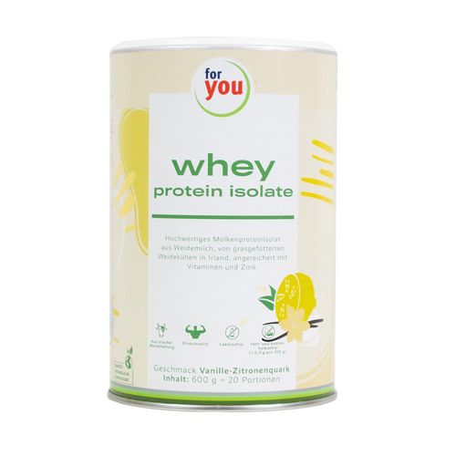 FOR YOU whey protein isolate Vanille-Zitronenquark 600 g