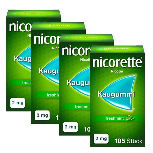 NICORETTE KAUGUMMI 2 MG FRESHMINT 4ER PACK 4X105 St