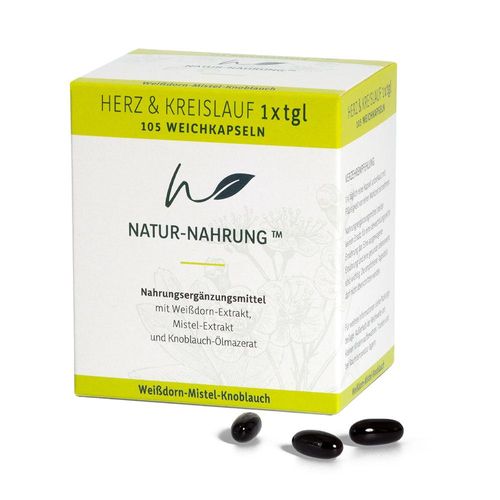 NATUR-NAHRUNG Herz & Kreislauf 1x tgl.Weichkapseln 105 St