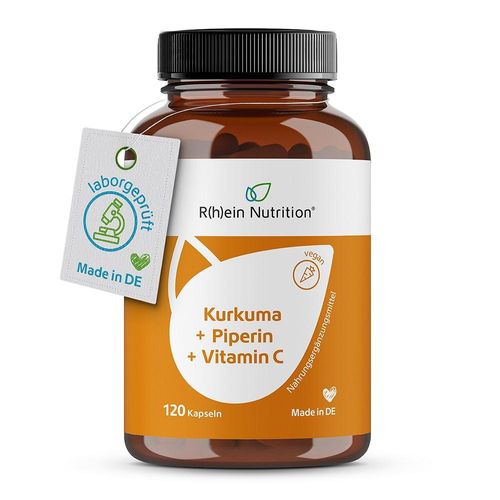 KURKUMA 95% Curcumin+Piperin+Vitamin C vegan Kaps. 120 St