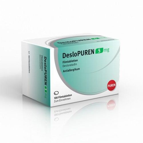 DesloPUREN 5 mg Filmtab. - Antiallergikum zur Linderung von Heuschnupfen 100 St