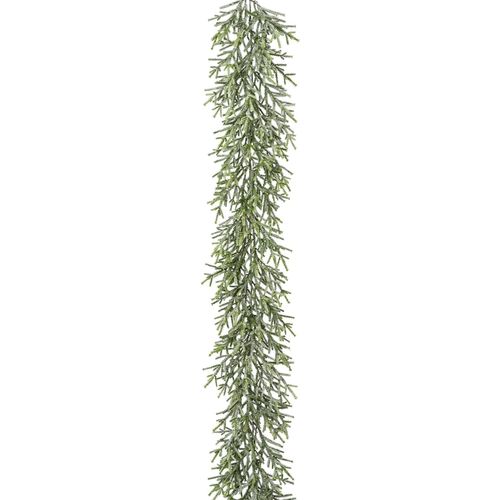 Creativ deco Winterliche Kunstpflanze »Weihnachtsdeko, Weihnachtsgirlande«, Girlande aus Minizweigen in geeister Optik, Länge 180 cm