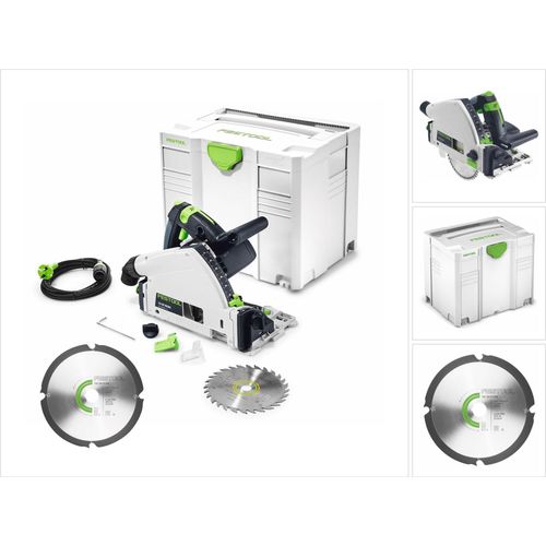 Festool TS 55 REBQ-PLUS Tauchsäge 1200W 160 mm im Systainer ( 561551 ) + Extra Sägeblatt HW