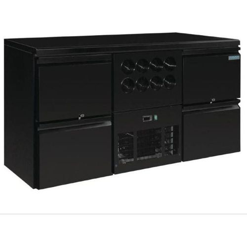 Polar Serie U Barkühlschrank 4 Schubladen mit Flaschenkühlbereich (8 Flaschen)