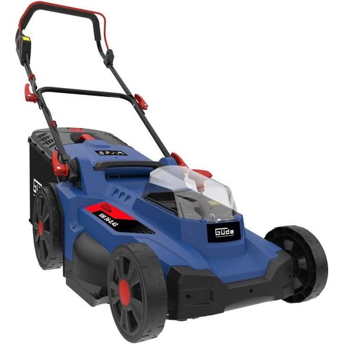 Güde Akku Rasenmäher RM 36-0.43, Elektro Rasenmäher, Mulcher, Mäher, Elektromäher, 43cm Schnittbreite, Grasfangkorb, Mulchfunktion, ohne Akku und Ladegerät