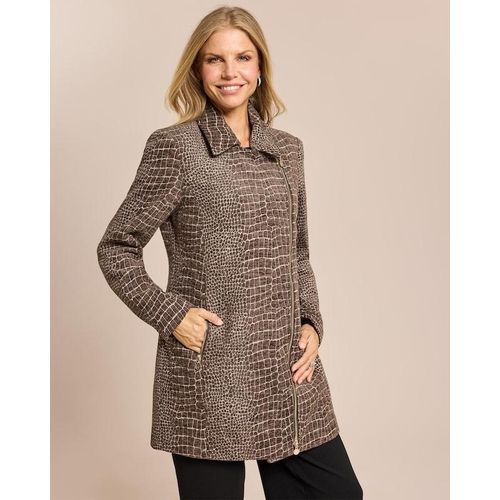 Mantel im Schlangen-Look