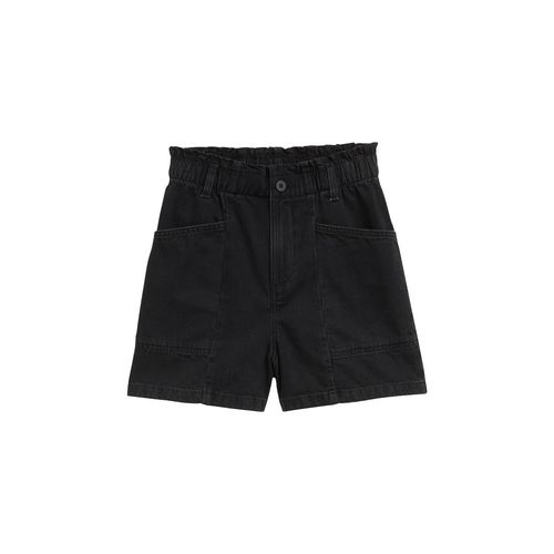 TOM TAILOR DENIM Damen TTLINOU WIDE Jeans Shorts, schwarz, Uni, Gr. XS