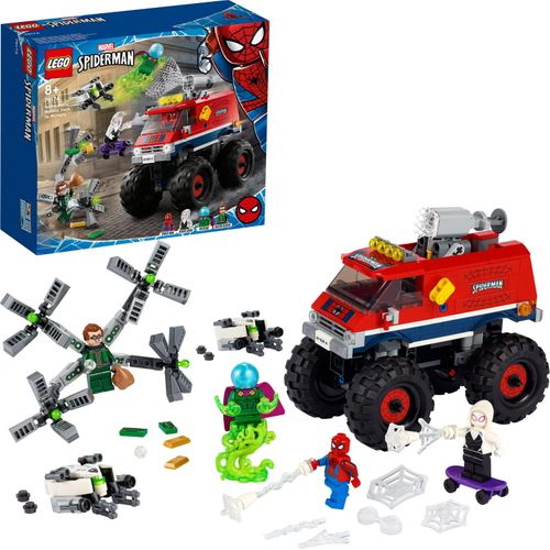 LEGO 76174 Super Heroes Marvel Spider-Mans Monstertruck vs. Mysterio Spielzeug mit Doctor Octopus und Spider-Gwen Minifiguren