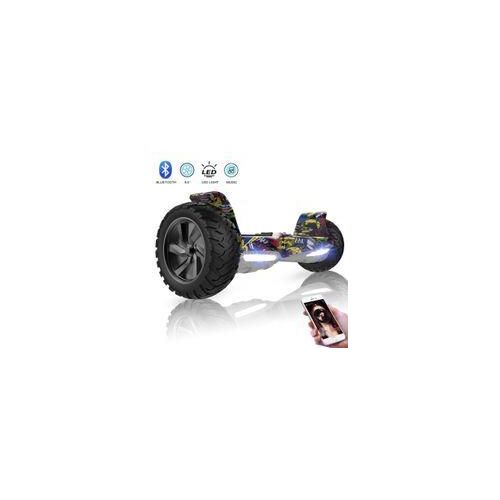 Hoverboard 8.5 Zoll, Premium Offroad Hoverboards - Bluetooth - Starker Dual Motor - LED - Elektro Skateboard Self Balance Scooter -Geschenk für Kinder