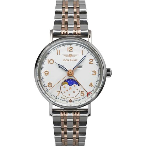 Iron Annie 5977M-1 Damen Uhr Quarz Mondphase Edelstahl Metallband