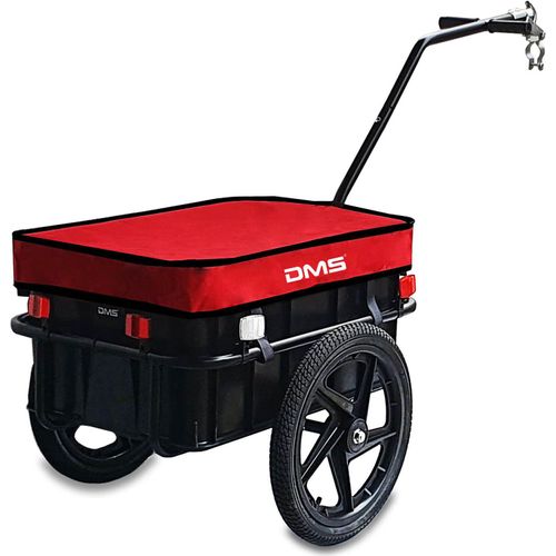 DMS® Fahrradanhänger Lastenanhänger Transportanhänger Anhänger 70L Handwagen Rot