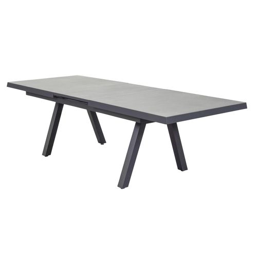 LC Garden »Sondrino« Gartentisch 200/260x100 anthrazit Aluminium/Keramik Stativ-Gestell Ausziehtisch mit Synchronauszug