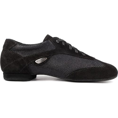 PortDance Damen Tanzschuhe PD07 - Material: Nubuck/Beverly Schwarz - Größe: EUR 38