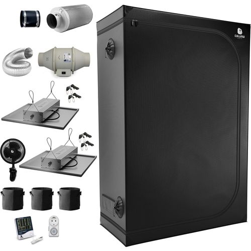 Caluma Growbox Komplettset 60x120x180cm, 300W LED (2x 150W), für 3 Pflanzen