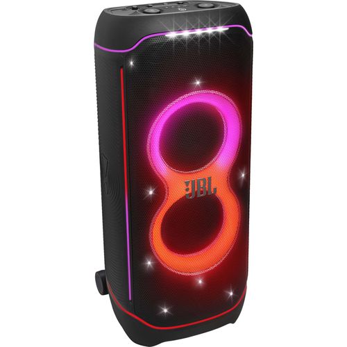 JBL PartyBox Ultimate – Kraftvoller Lautsprecher mit Bluetooth und Wifi – JBL Pro Sound mit Lichteffekten – Wasserfest und mit Rädern zum einfachen Transport – Schwarz