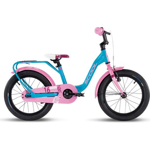 S'COOL niXe Kinderfahrrad | 16 Zoll Fahrrad für Kinder und Jugendliche | Fahrrad für Mädchen mit ergonomischer Sitzposition | Kinderfahrrad mit hochwertigen Komponenten