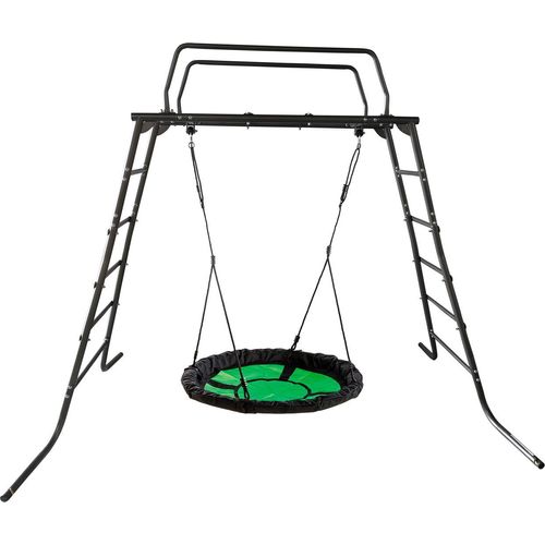 Deluxe Garten Spielplatz-Set mit Storchennest Hängematte Klettergerüst für kinder