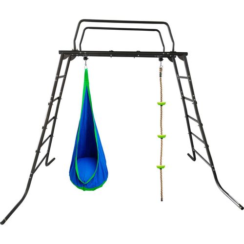 M-Bars Kinder Garten Gymnastik-Set mit Schaukel und Kletterseil Klettergerüst für kinder