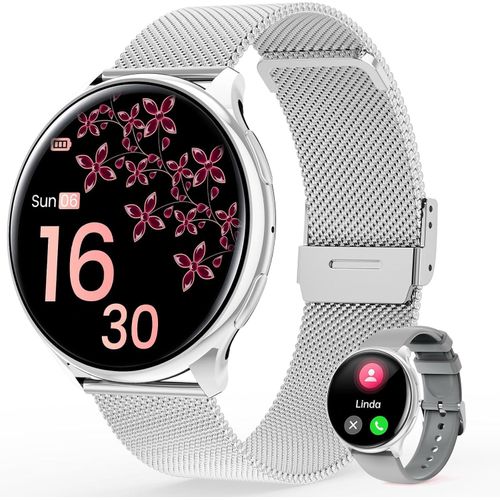 Damen Smartwatch mit Blutdruckmessung & Zyklus-Tracker, 1,39