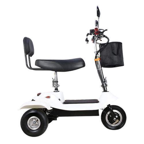 Elektro Dreirad Erwachsene mit Kindersitz, 350W Motor, 40KM, Senioren Elektromobil, 3-Rad E-Scooter mit Korb, LED Licht, Elektro Roller, Elektrofahrze
