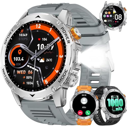 Herren Smartwatch mit 1000 mAh Akku & Telefonfunktion – 1,75