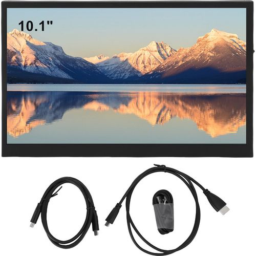 10.1-Zoll-Computer-Sekundärbildschirm 1024x600 CPU-GPU-Temperaturanzeige mit 2 Stereo-Lautsprechern für PC-Gehäuse DIY