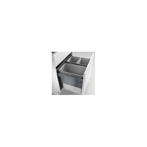 Naber, Cox® Base 2T 600-3. Abfallsammler, hellgrau, Höhe 460 mm - Mülleimer