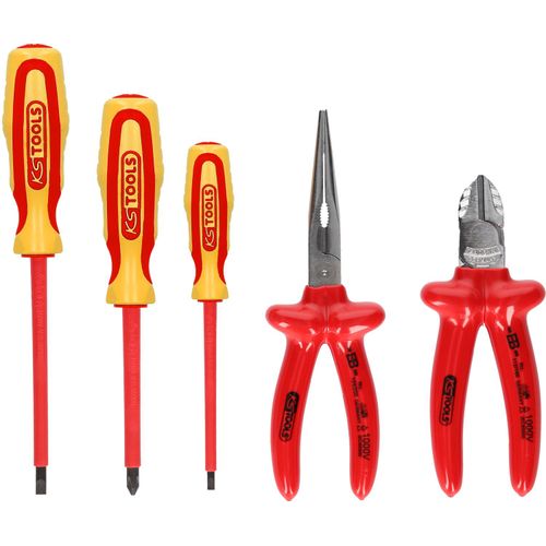 KS TOOLS ERGOTORQUE VDE Zangen- und Schraubendreher-Satz 5tlg. Variante 2 - 117.1770