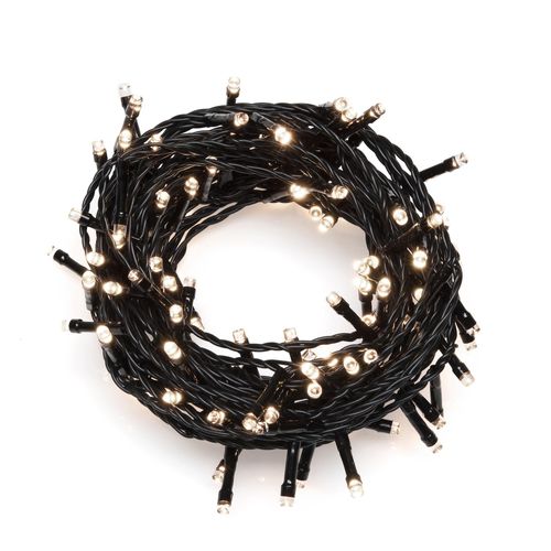 Micro LED Lichterkette, 1000 warm weiße Dioden, 24V, Außen (IP44), schwarzes Kabel