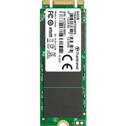 Transcend M.2 SSD 600S - 64 GB - M.2 - 520 MB/s - 6 Gbit/s