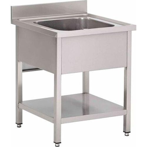 Gastro-Inox Spülbecken mit 1 Becken Grundboden und Aufkantung 700x700x880mm