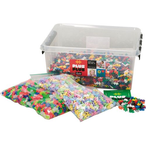 Plus Plus Bausteine 6000 Farbenmix aus Neon, Pastell und Grundfarben