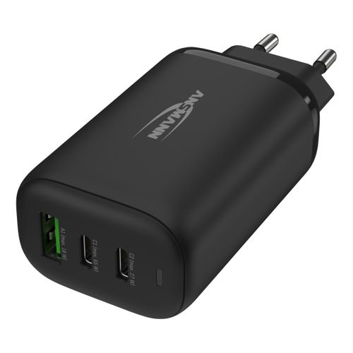 ANSMANN 3-Port USB Charger 65 W - USB Quick Charge 3.0 Power Delivery Profil 4