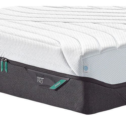 Tempur Matratze Pro® Coolquilt , Anthrazit, Weiß , Textil , Füllung: Viskoelastischer Kern , rechteckig , 90x200 cm , Härtegradauswahl, Über- und Sondergrößen erhältlich, Bezug abnehmbar/waschbar, für Hausstauballergiker geeignet, verstellbare Lattenroste alternative Größen rundum abnehmbar , Schlafzimmer, Matratzen Shop, Matratzen, Viscoschaummatratze