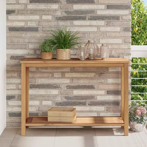 Konsolentisch Braun 110 x 40 x 45 cm Massives Teakholz
