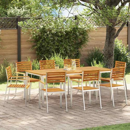 Gartenstuhl 8 pcs Braun 56 x 54,5 x 87cm Massivholz Akazie