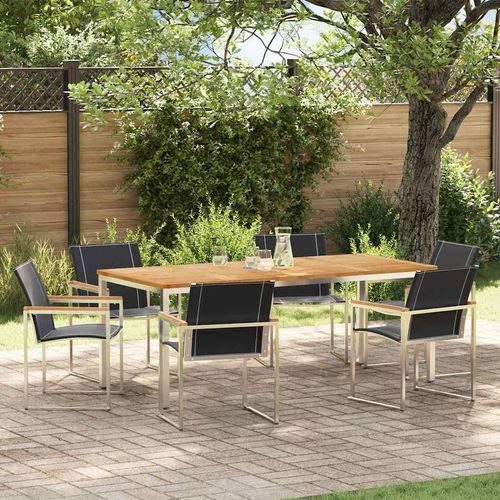 Garten Essgruppe 7 pcs Massivholz Akazie