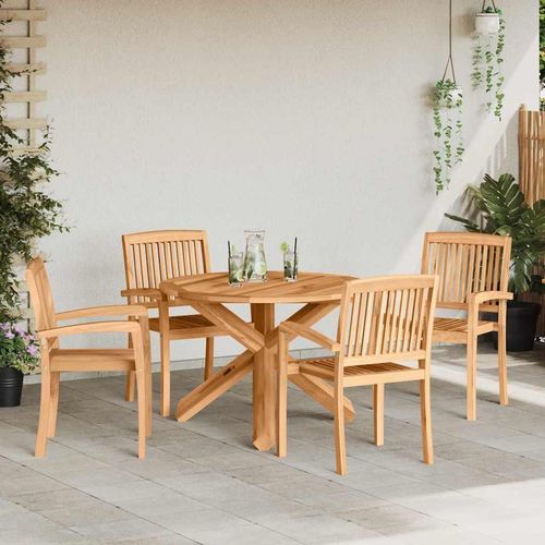 Garten Essgruppe 3 pcs Braun 109 x 109 x 74 cm