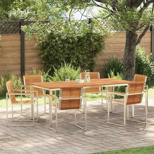 Garten Essgruppe 7 pcs Massivholz Akazie